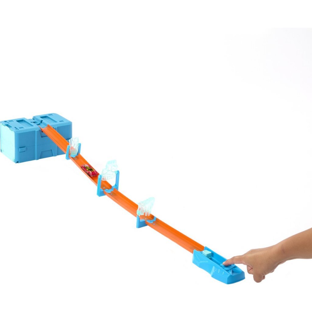 Mattel hot wheels track builder icy crash set