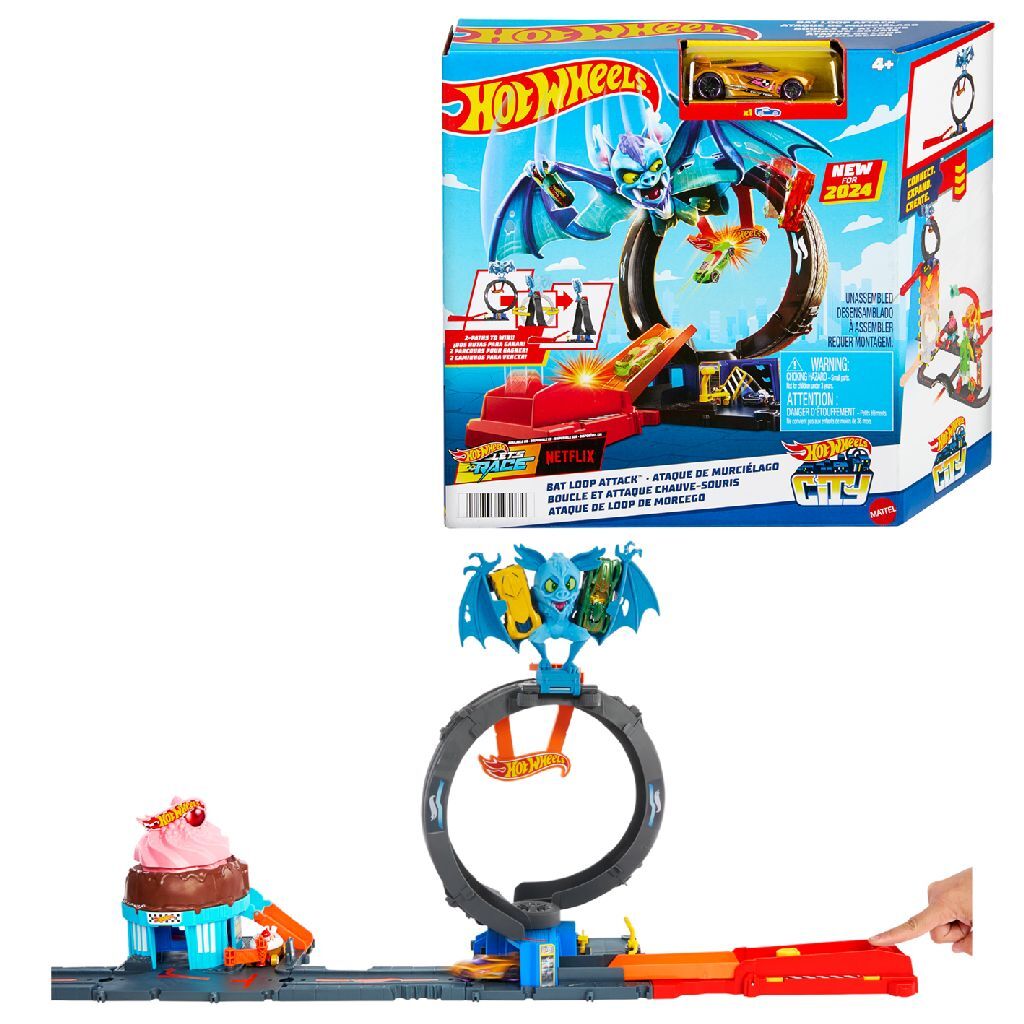 Horká kola netopýr Attack Looping Play Set