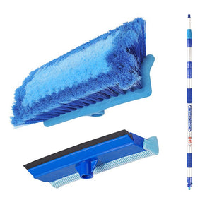 Proplus telescopic washing brush set 3m including sponge squeegee