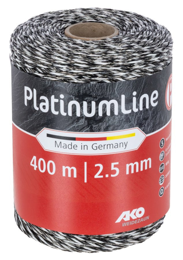 Ako producten platinumline afrasteringskoord 2 5mm 400m witzwart