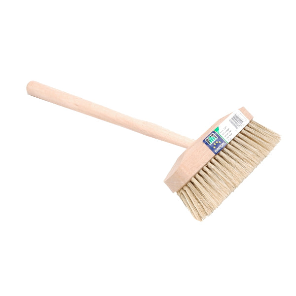 Mm eurotool white toothbrush 15cm bristle wooden handle 25cm