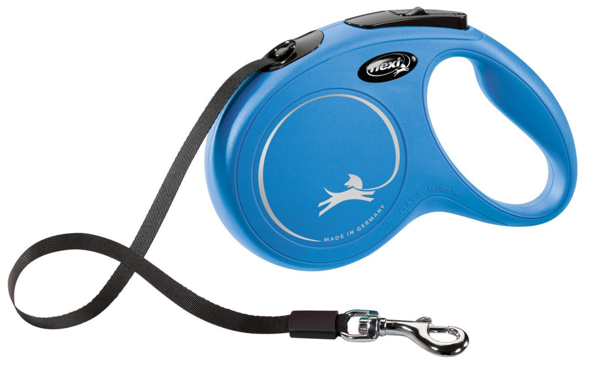 Flexi Classic retractable leash tape blue