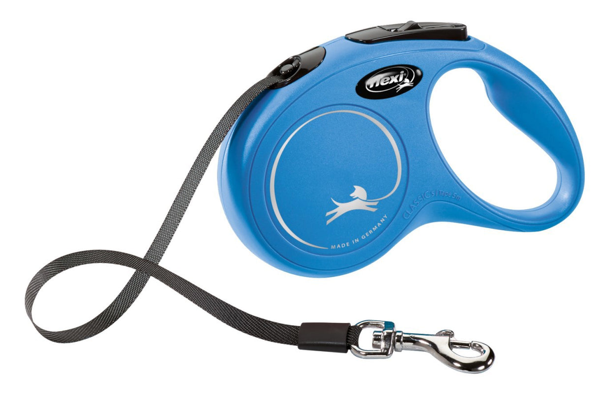 Flexi Classic Retractable Leash Tape Blue