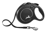 Flexi retractable Linn klassesch Band schwaarz