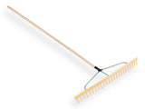 Mm eurotool poly rake 24t with leveling edge 94cm with handle 160cm