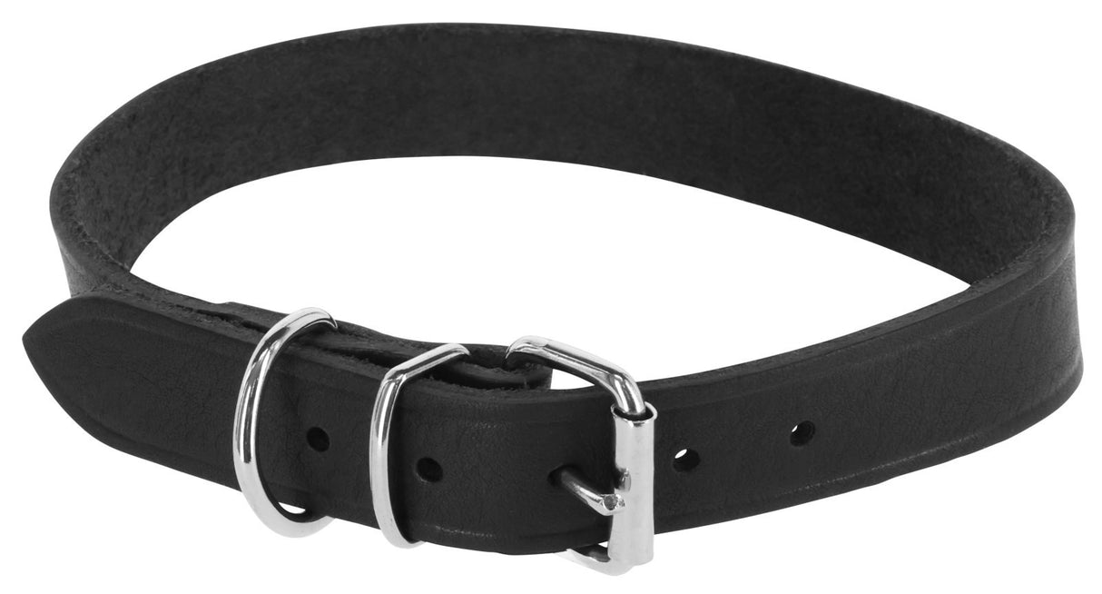 Producten hondenhalsband leer 30mm zwart