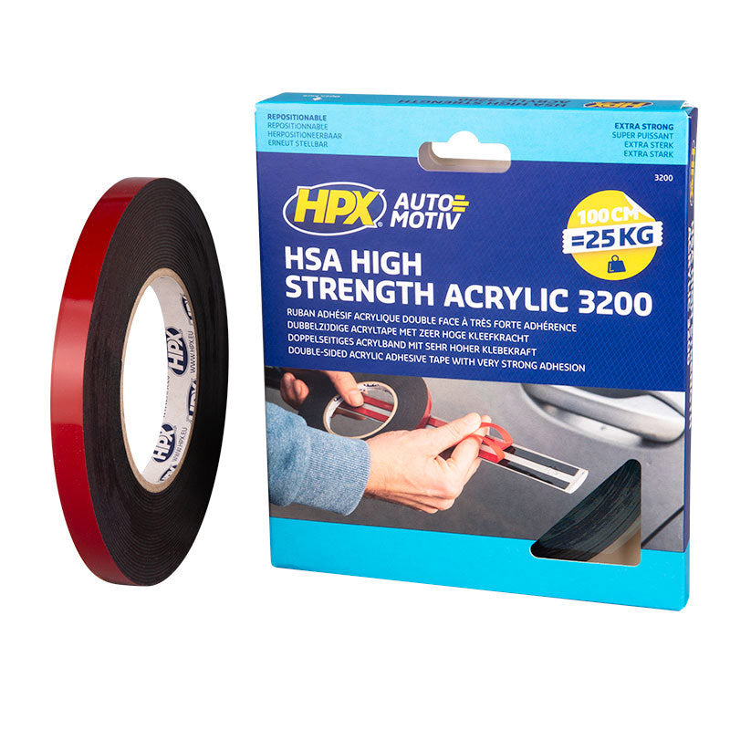 Hpx producten dubbelzijdigte tape hsa high strength acrylic 25mm 10m