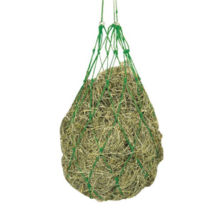 Products hay net with rings green