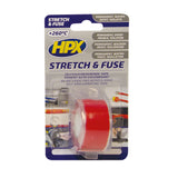 Hpx producten stretchfuse reparatietape silicone rood 25mm x 3m