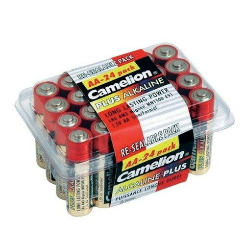 Camelion Plus Alcaileach AA LR6 Bosca Battery 24 Píosa