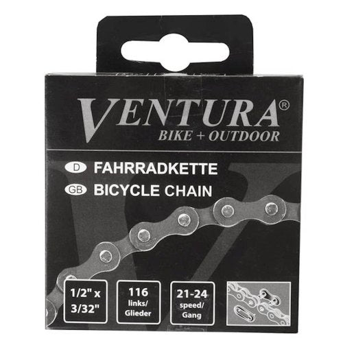Ventura Chain 8 Speed 1/2 x 3/32 116 Links - including Master Link