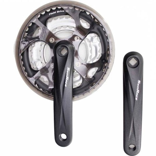 crankset FCM500 24-34-42T 170 mm black silver