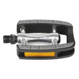 M-wave aluminium pedal set with anti-slip and ball bearings - silver