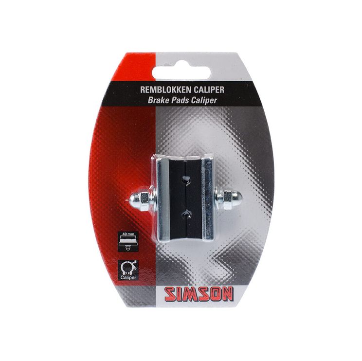 Simson brake shoe caliper 40mm per set on card