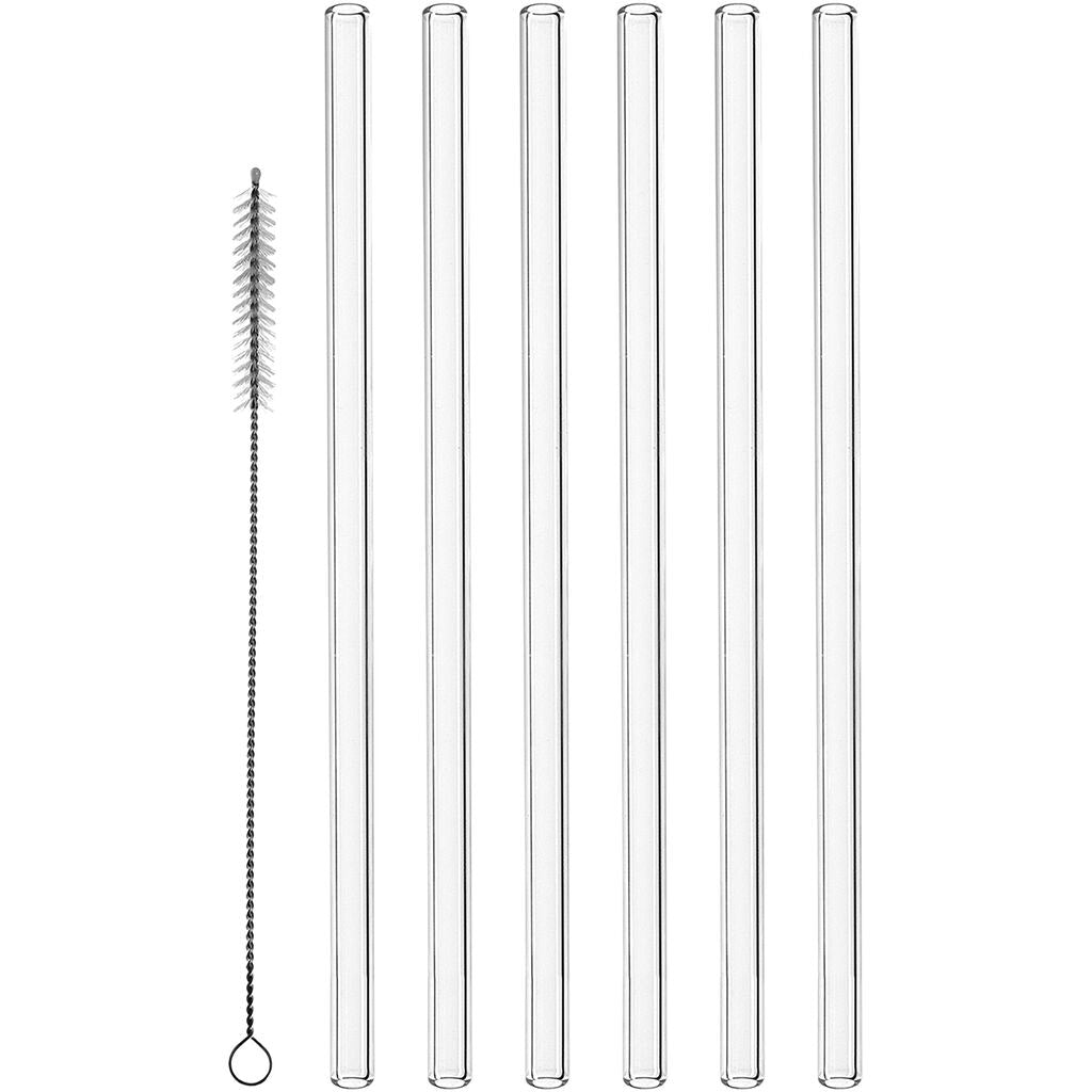 Montana Strohhalme aus Glas + Bürste 23 cm