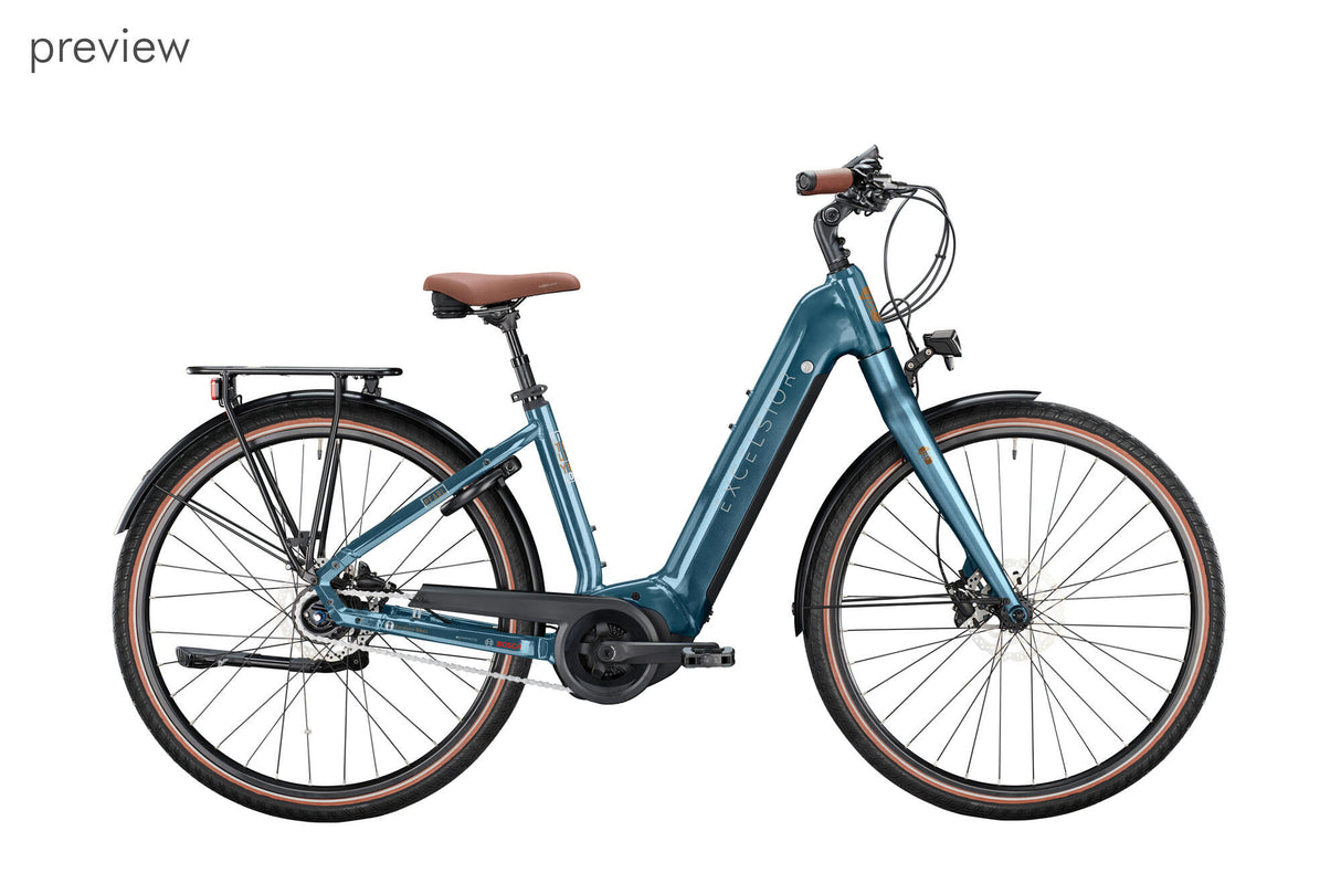 Excelsior elektrische stadsfiets pearl (#1) ebike excels.pearl cb 28 46 wave 8sp grey blue