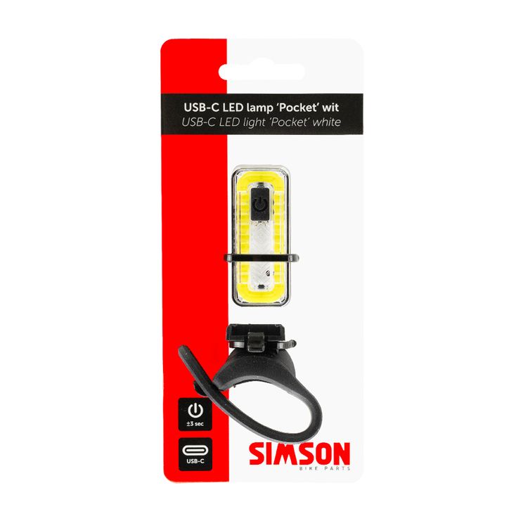 Lampe LED Simson USB-C 'de poche' blanche