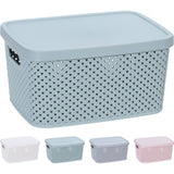 Různé úložné boxy s víkem 22 cm různé designy