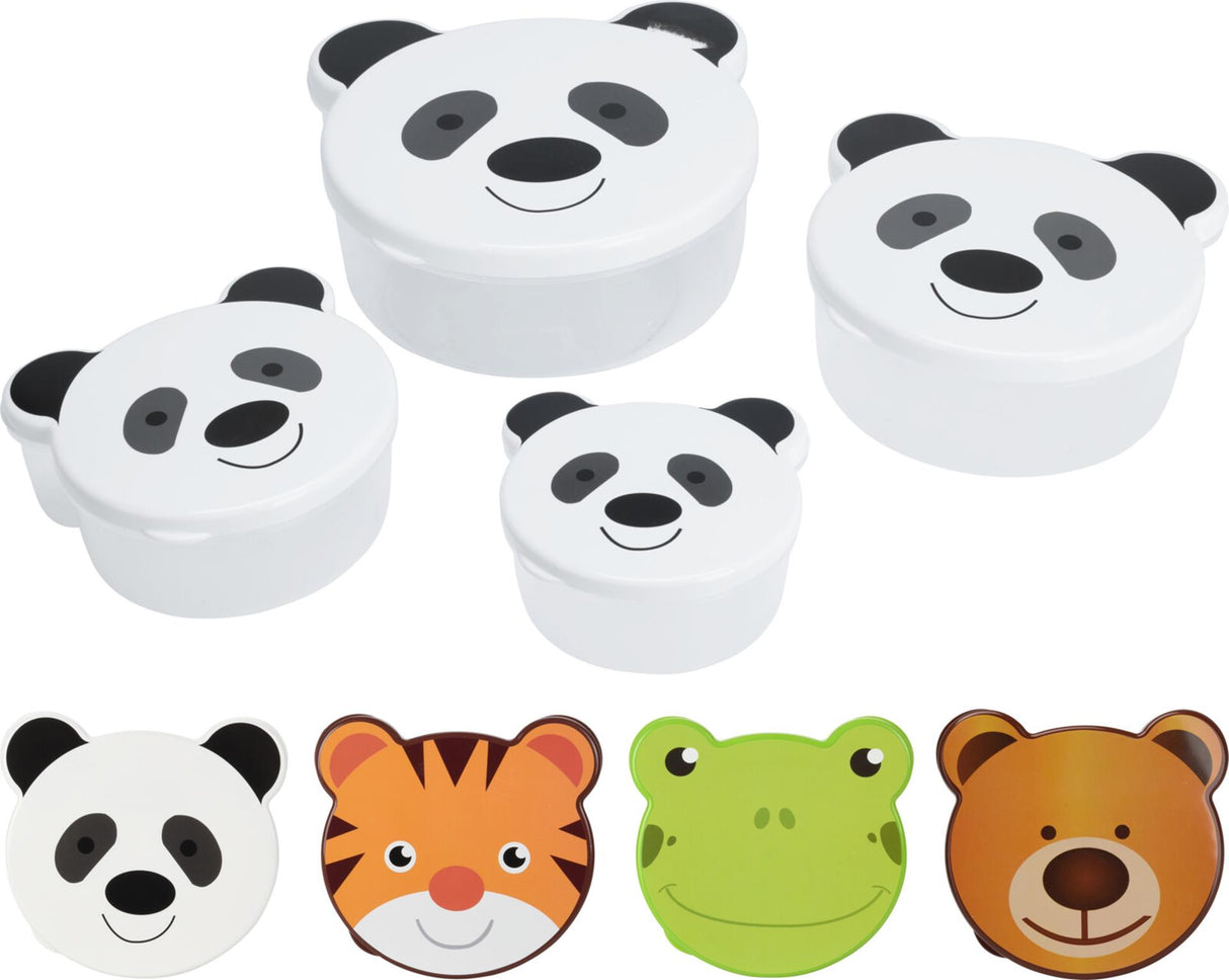 Juego de 4 cajas de almacenamiento con forma de animal.