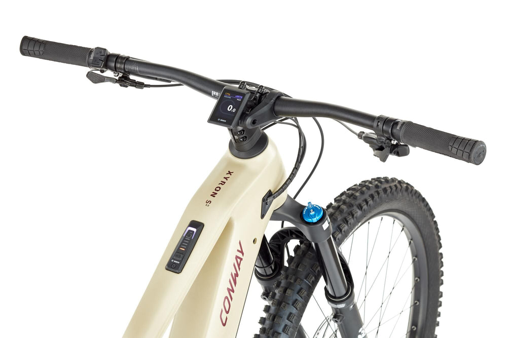 Conway elektrisk mtb fullfjæring xyron s 5.0 karbon (#1) ebike conw.xyron s5.0 ca. 29 27 12sp 49 des. plomme