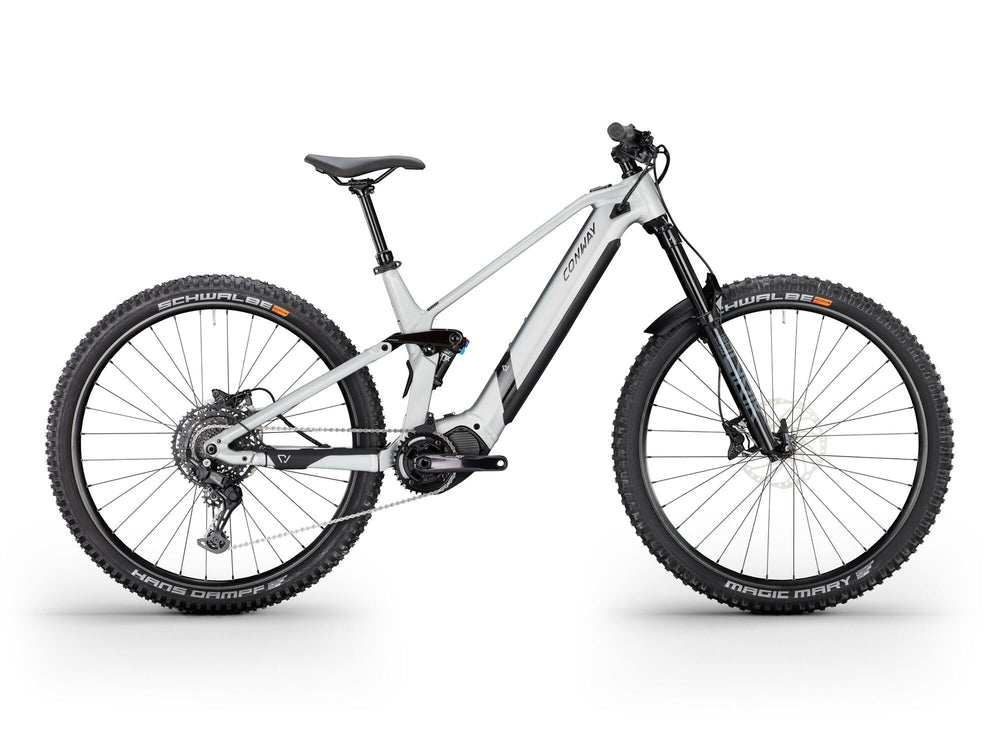 Conway elektrische mtb full-suspension ewme 2.0 (#1) ebike conw. ewme 2.0 se 29 47 10sp full sus. sil.