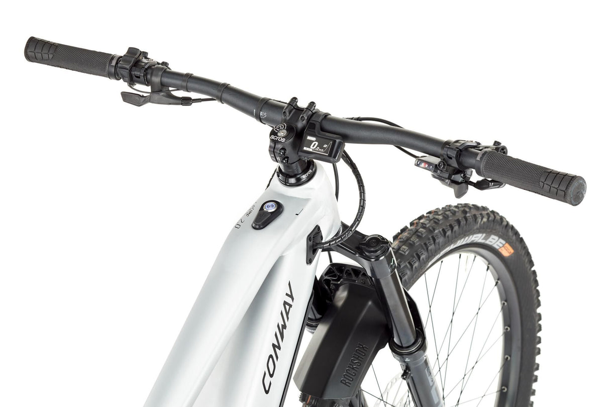 Conway elektrische mtb full-suspension ewme 2.0 (#1) ebike conw. ewme 2.0 se 29 47 10sp full sus. sil.