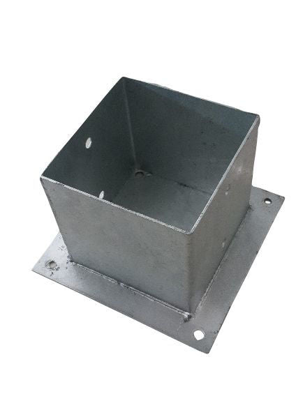 Waelbers paalhouder op plaat 151mm fv