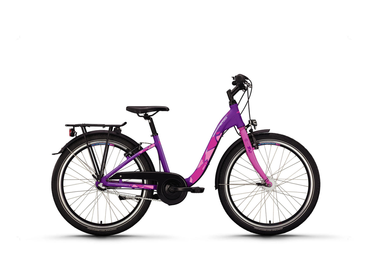 Victoria jeugdfiets eqola 3 mod. 24 bike vict.eqola 3 24 34 low entry 3sp deep purple