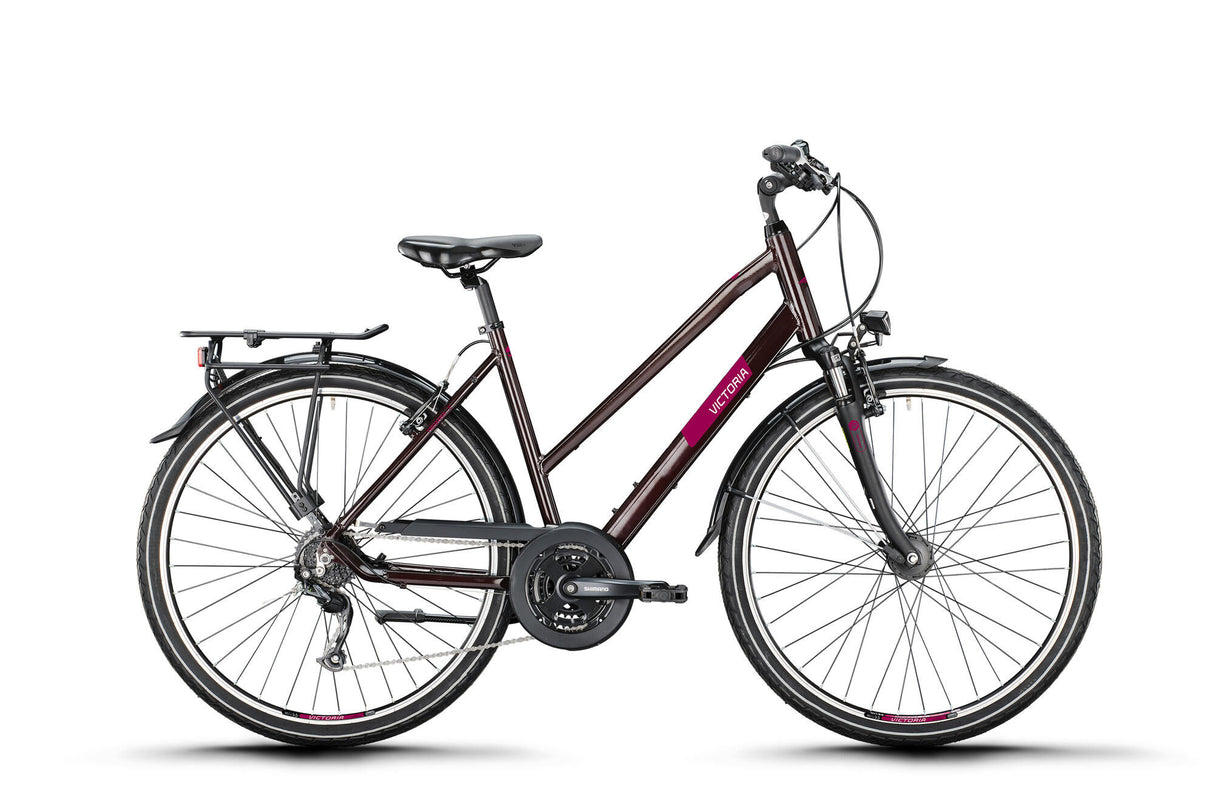 Victoria trekkingfiets treqana 2 mod. 24 bike vict.treqana 2 28 46 trap. 24sp rosso brown