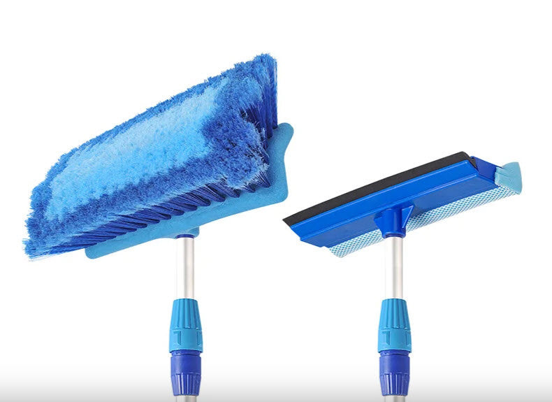 Proplus telescopic washing brush set 3m including sponge squeegee