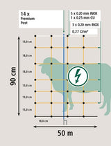 Ako producten ovinet premium 108cm x 50m oranjewit