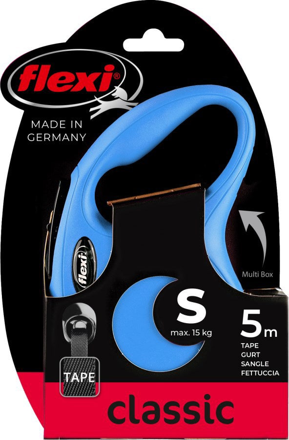Flexi Classic Retractable Leash Tape Blue