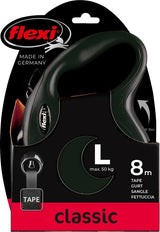 Flexi retractable Linn klassesch Band schwaarz