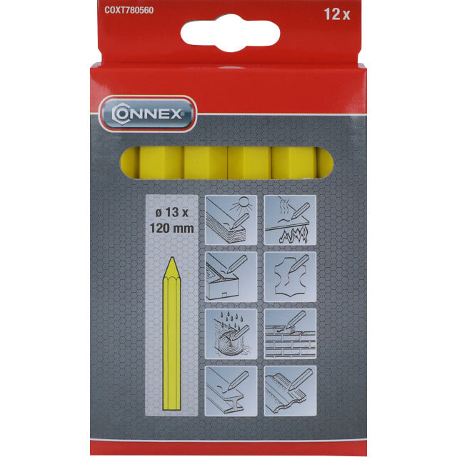 Connex chalk greasy yellow 12pcs - coxt780560