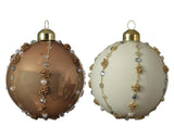 Decoris kerstballenset glas a 3 stuks camel 8cm