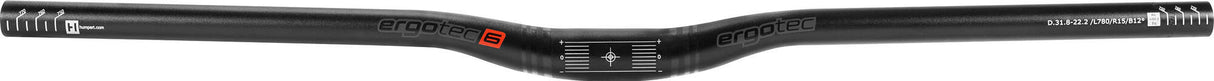 Ergotec Lenkung mit niedrigem Riser -Bar 31,8 780 mm schwarz