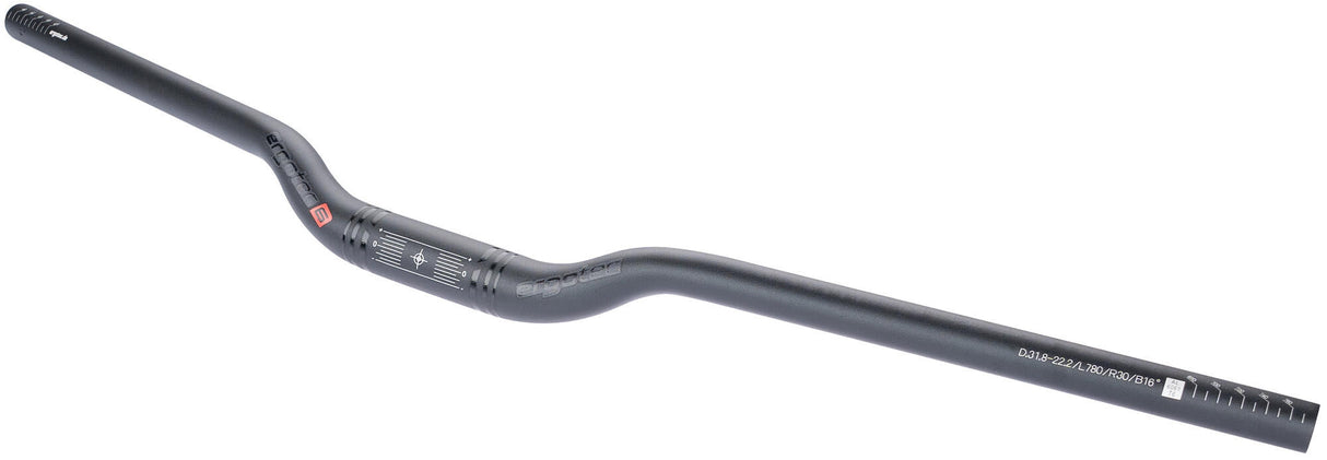 „Ergotec“ vairo strypas 30 komfortas Ø31,8 mm 30 mm pakilo juodas smėlio pūtimas