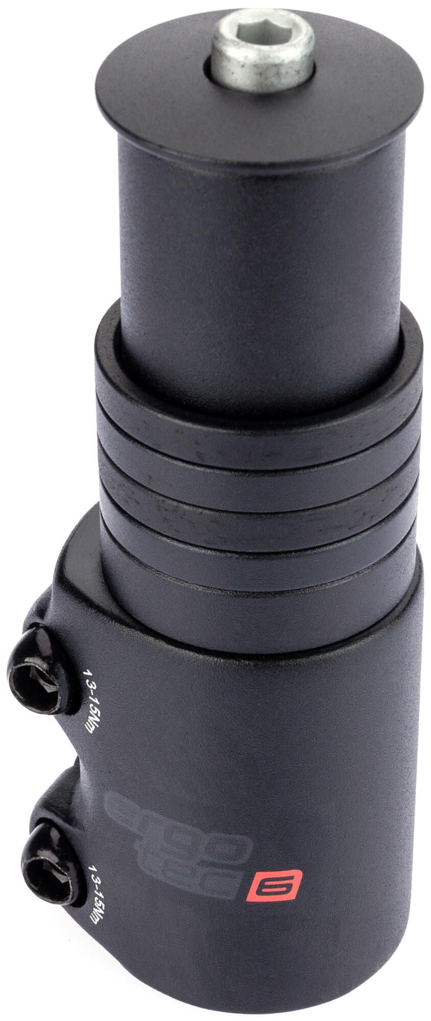 Ergotec stem adapter Ahead Level 6 with spacers 28.6ø 107mm matt black
