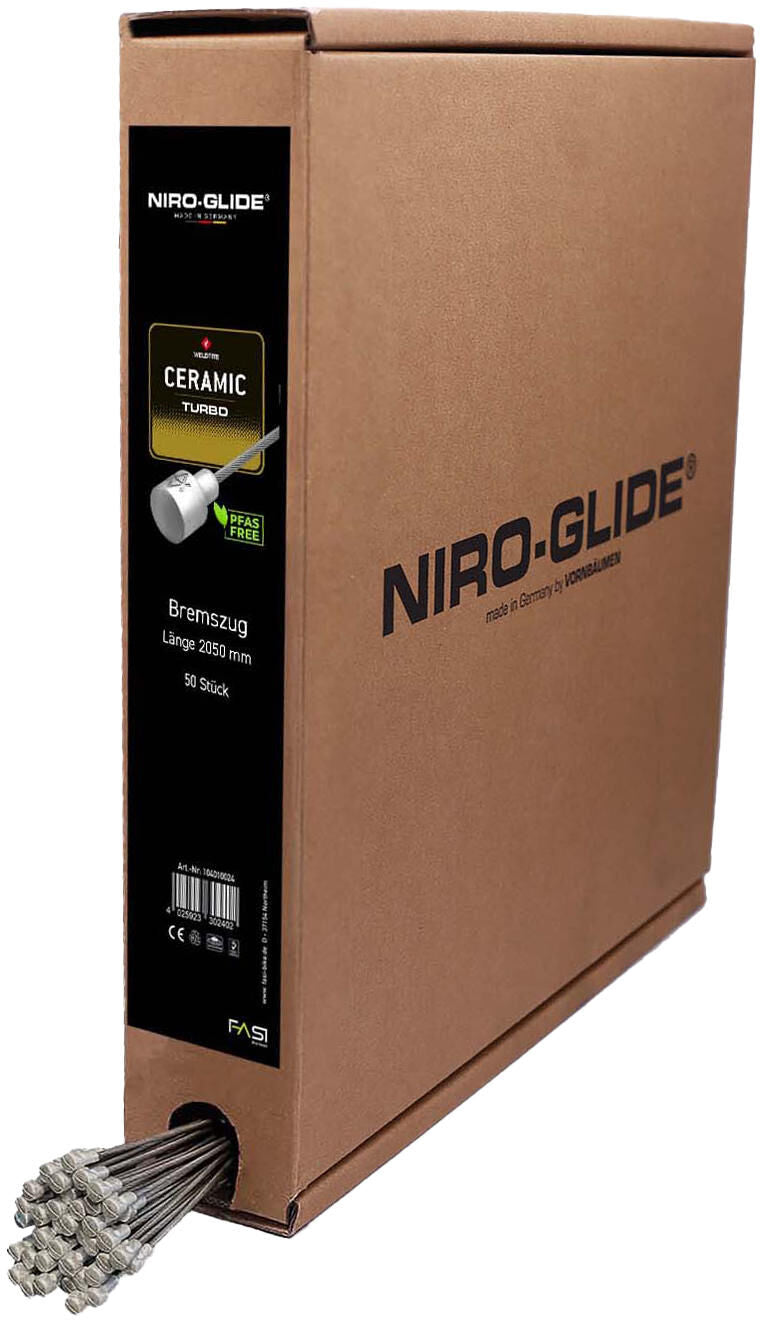Niro-glide brake inner cable turbo niro glide ceramic turbo brake cables pear tip 205