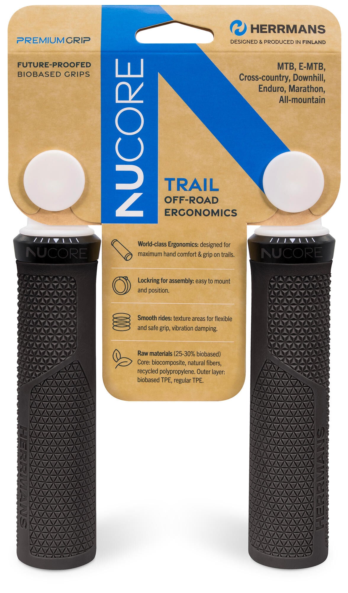 Sturmeyarcher Herrmans Handle Set Nucore Trail Peak 130 130mm černá