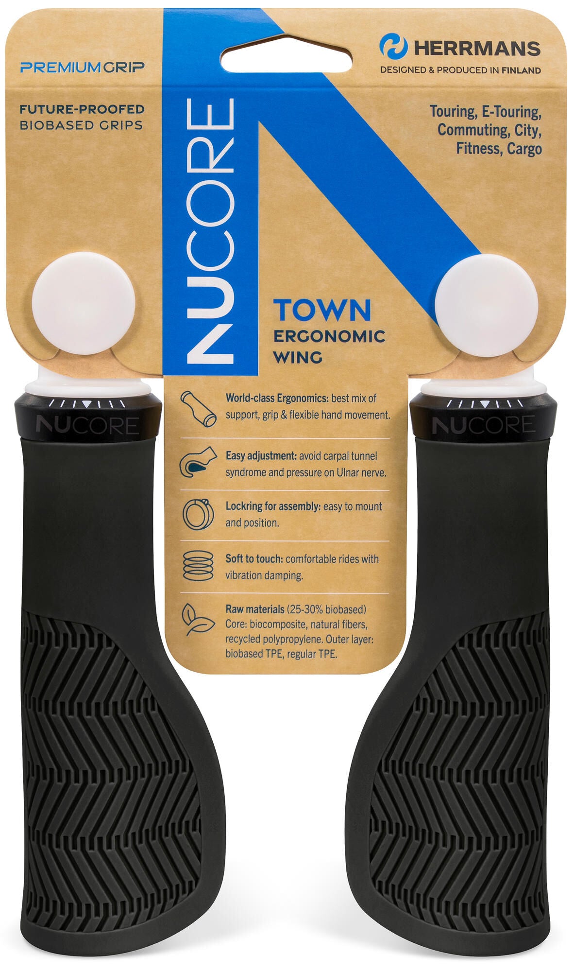 Sturmeyarcher Herrmans Handle Set Nucore Town Wave 130 130mm černá