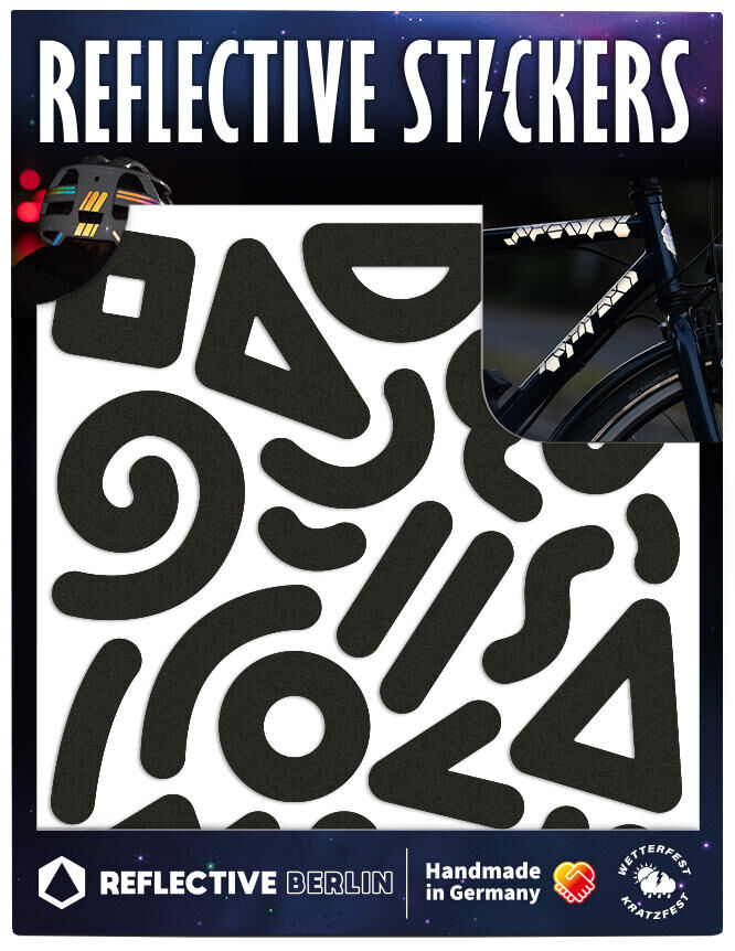 Reflective berlin reflex-stickers shapes ref.sticker ref.berlin doodle black
