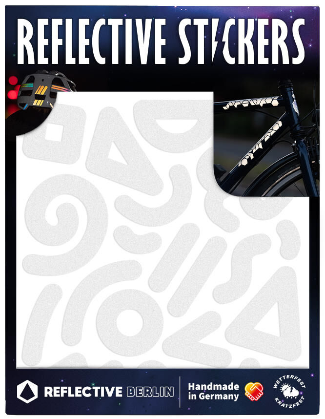 Reflective berlin reflex-stickers shapes ref.sticker ref.berlin doodle white