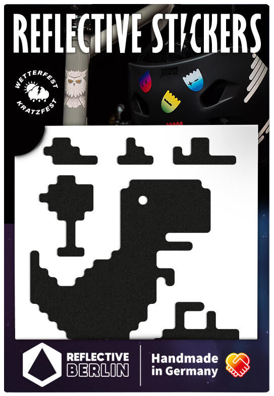 Reflective berlin reflex-stickers decals ref.sticket ref.berlin decals t-rex black