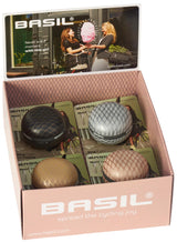 Affichage avec 4 cloches de vélo de cloche de basilic noir