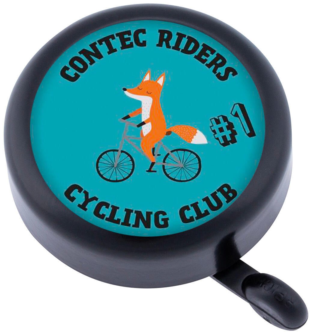 Contec children's bicycle bell kid-a-ring ct bell kid-a-ring circus fox, black blue