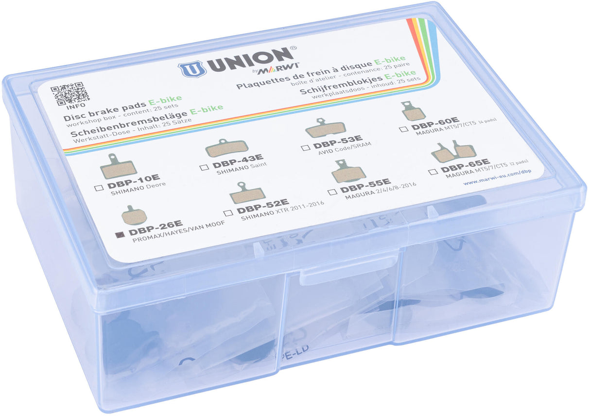 Marwi union disc brake pad set dbp-26e organic kevlar (25pr)