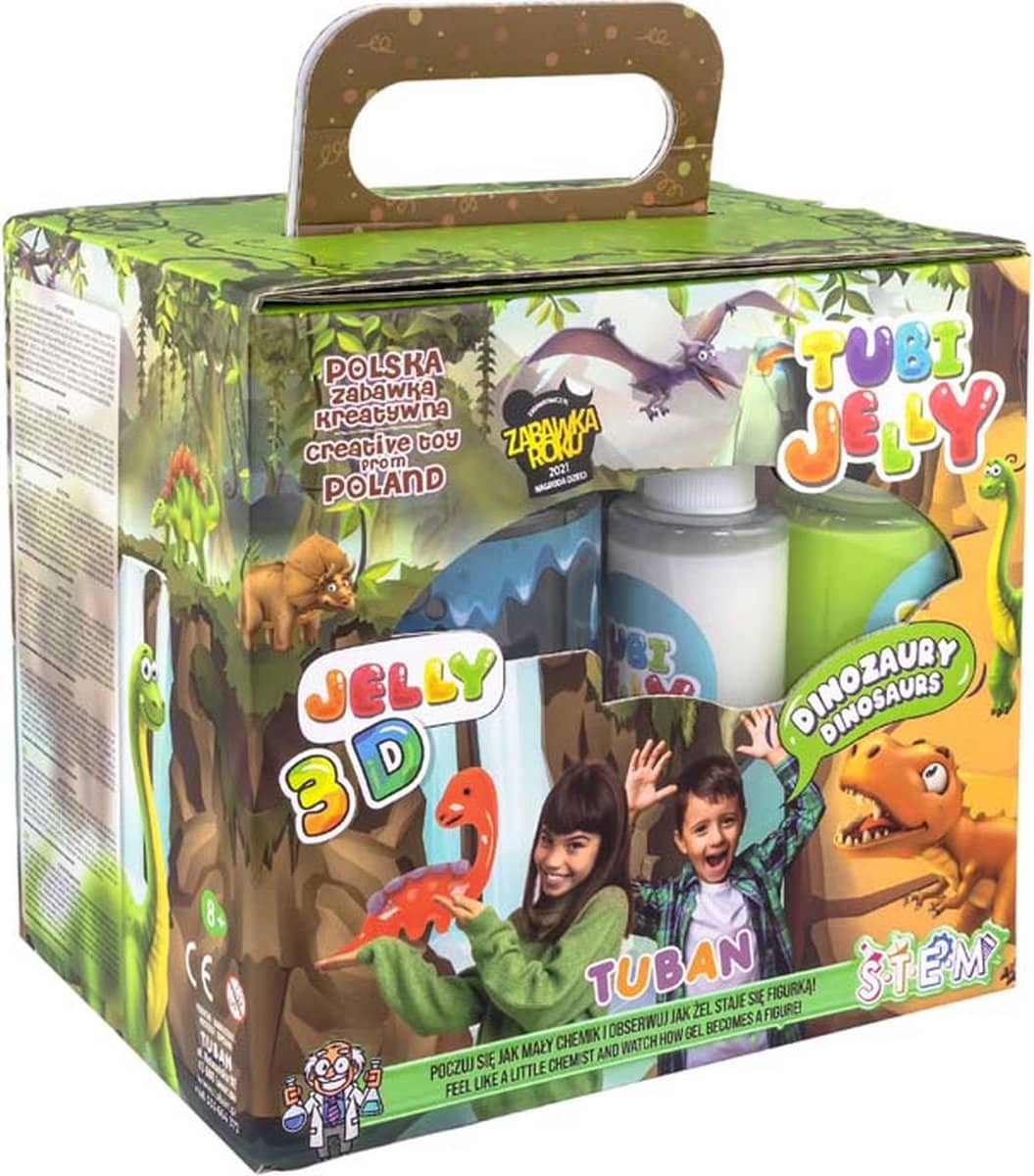 Tubi Jelly 6 barv z majhnim akvarijem iz dinozavrov