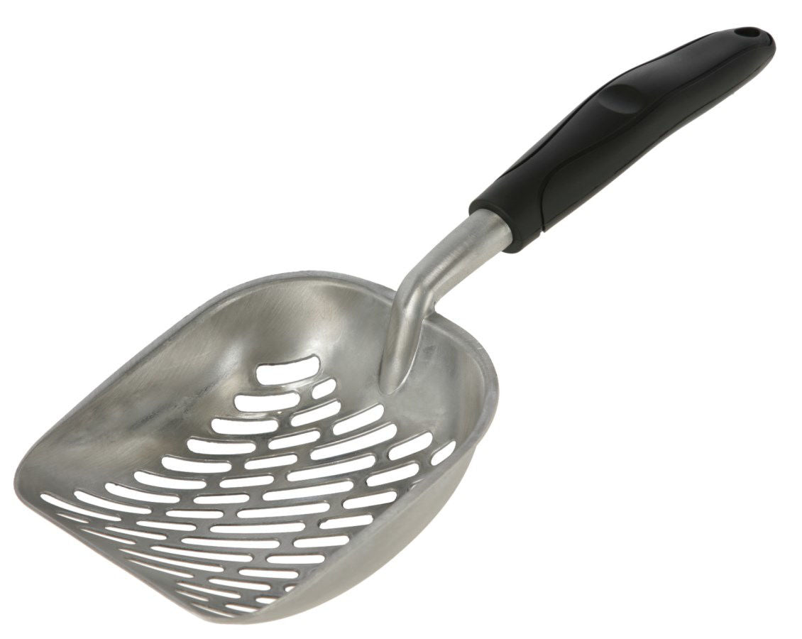 Schepje alu zwart 35 x 14cm met kunststof greep