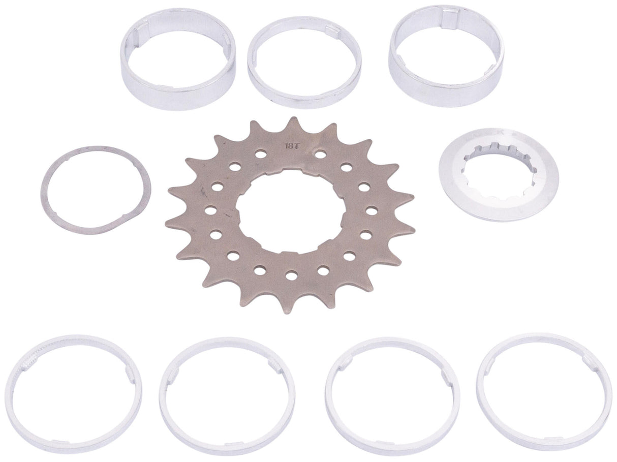 Point steek-sprocket set sprocket w.spacer set 18t